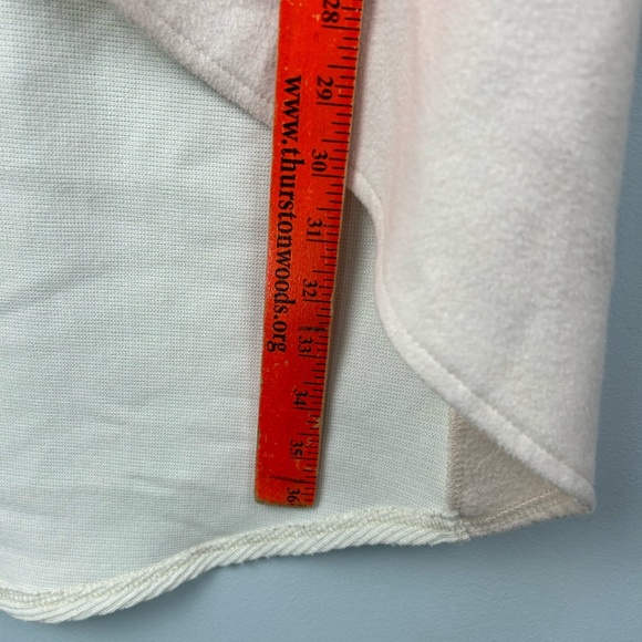 Drape Collar Coatigan Cardigan Jacket Ribbed Sleeves & Back Fleece Front Sz L - Picture 7 of 13